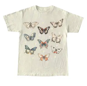Vintage 90s Butterfly Tattoo Style Tshirt, Retro Butterfly Lovers Nature Shirt, Garden Botanical Retro Shirt, Cute Bug Shirt, gift for men