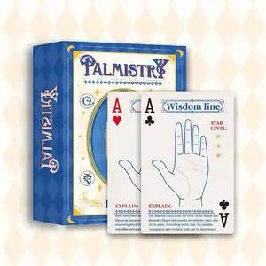 Creative Palmistry Theme Poker Cards, Combined Deck Colors & Knowledge, Includes 56 Cards, Unique Hand Reading Design