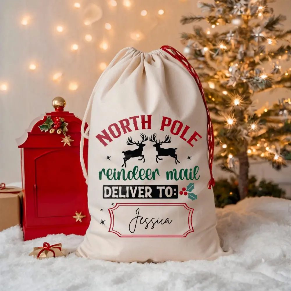 Personalized Santa Sack: Christmas Gift Bag for Kids