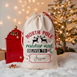 Personalized Santa Sack: Christmas Gift Bag for Kids