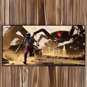Arc Raiders Running From the Machine Desk Mat – Large Extended Gaming Mouse Pad with Sci-Fi Action Art, PC Gamer Desk Decor, Arc Raiders Fan Gift Desk Setup