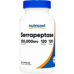 Nutricost Serrapeptase 120,000 SPU, 120 Capsules - Gluten Free, Non-GMO, and Vegetarian Friendly