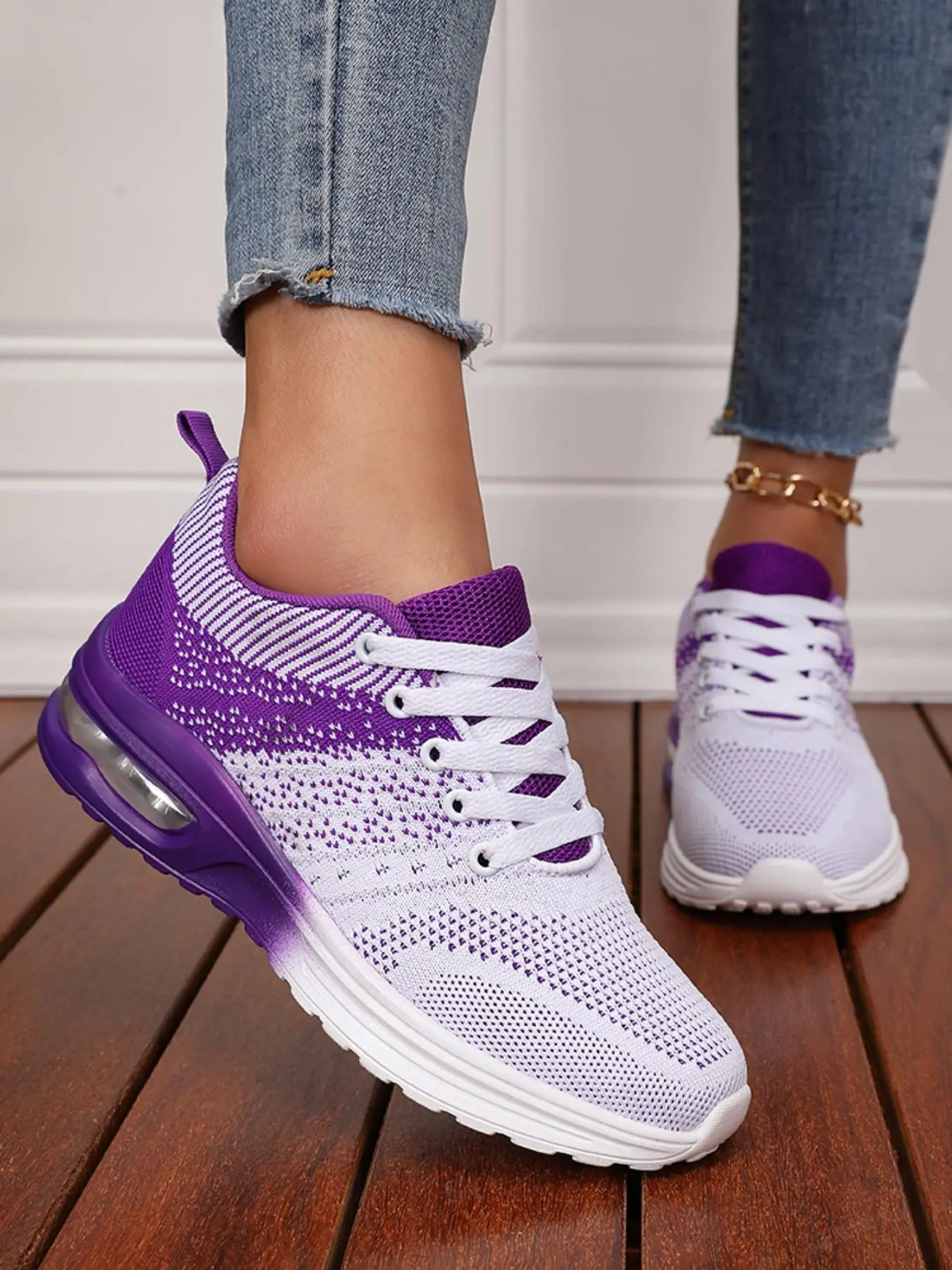 Women's Fashionable Lace Up Mesh Sneakers, Casual Comfortable Breathable Sports Running Shoes, All-match Basic Shoes for Daily Wear, Workout Sneakers, Athletic Running Shoes