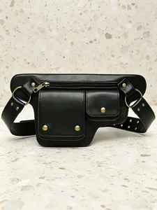 Unisex Retro Leather Multi-Way Bag, Convertible Crossbody Sling/Waist/Thigh/Hip Pack, Classic Utility Pouch for Casual, Business & Outdoor Use