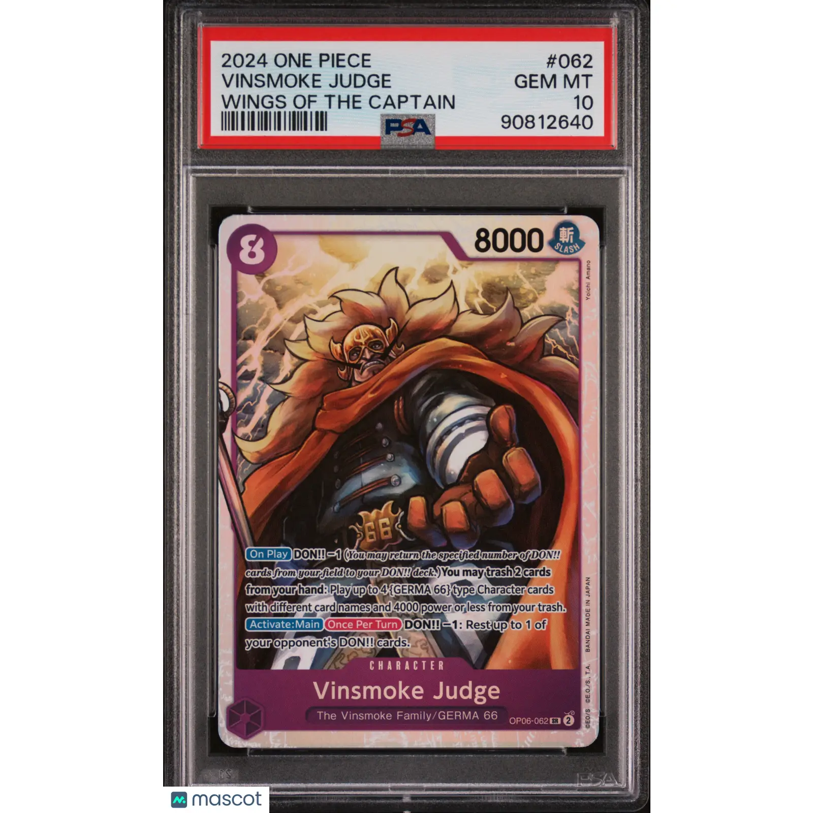 PSA 2024 One Piece CCG Vinsmoke Judge #062 Wings of the Captain 10