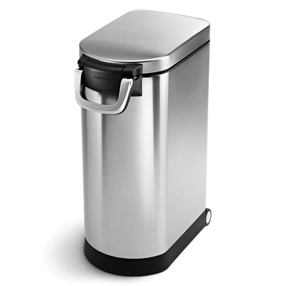 Stainless Steel Pet Food Storage Can – Fingerprint-Proof & Airtight (XL)