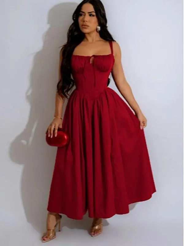 Women's A-Line Maxi Dress | 1250GSM Heavyweight Knit Long Dress, Winter Elegant Formal Wear