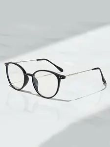 Women's Round Frame Glasses, Square Frame Eyewear for Men and Women, Daily Fashion Accessory, Reading Glasses, Workwear Compatible