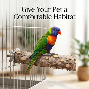 Parrot-Specific Sichuan Pepper Wood Perch, Natural Thorny Scratching Rod, Foot Inflammation Prevention Chew Toy, Bird Cage Accessory