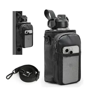 Magnetic Gym Bag for Men and Women – Sling Bottle with Magnetic Attachment | Water Bottle Holder, Gym Pouch, Crossbody Bag for Travel, Sports, Work, Fitness