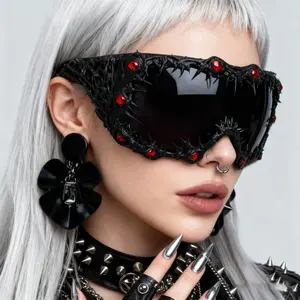 Avant-Garde Pioneer Fashion Original Resin Sunglasses Dark Niche Style InS Black Python Casual Trendy