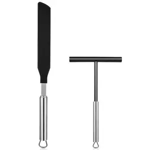 Crepe Spreader and Spatula Kit, 8inch T-Shaped Batter Spreaders, 13.4 Inch