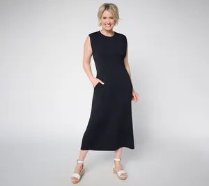 Belle by Kim Gravel Regular ScubaLuxe Maxi Dress w/ Bra Blocker