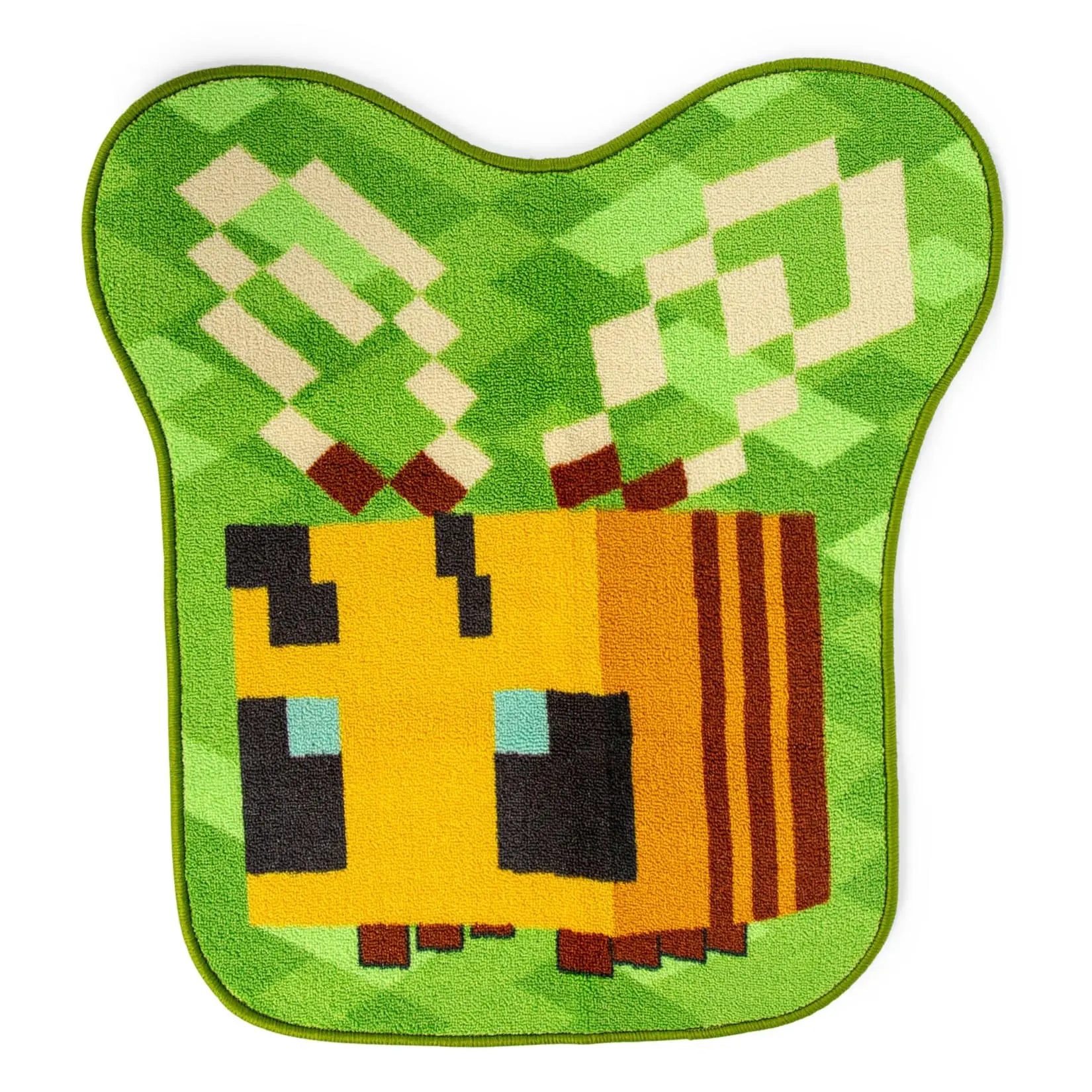Minecraft Honey Bee Gaming Rug, Decorative Video Game Accent Carpet for Fans, Room Decor, 31 x 29 Inches, Gaming Rugs, Decorative Area Rug
