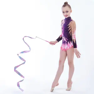 2 Meter Sparkle Art Gymnastics Ribbon, Dance Performance Streamer, Children Adult Dragon Silk Belt, Lightweight Fluffy No Fading