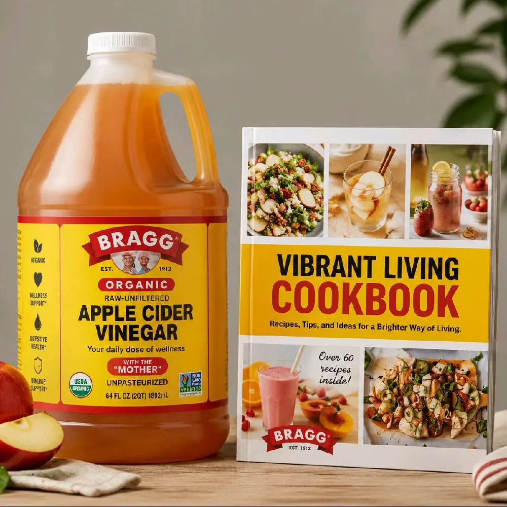 Bragg Organic Raw Unfiltered Apple Cider Vinegar, USDA Organic Natural, Kosher, Non-GMO, Bottle, 64 fl. oz.