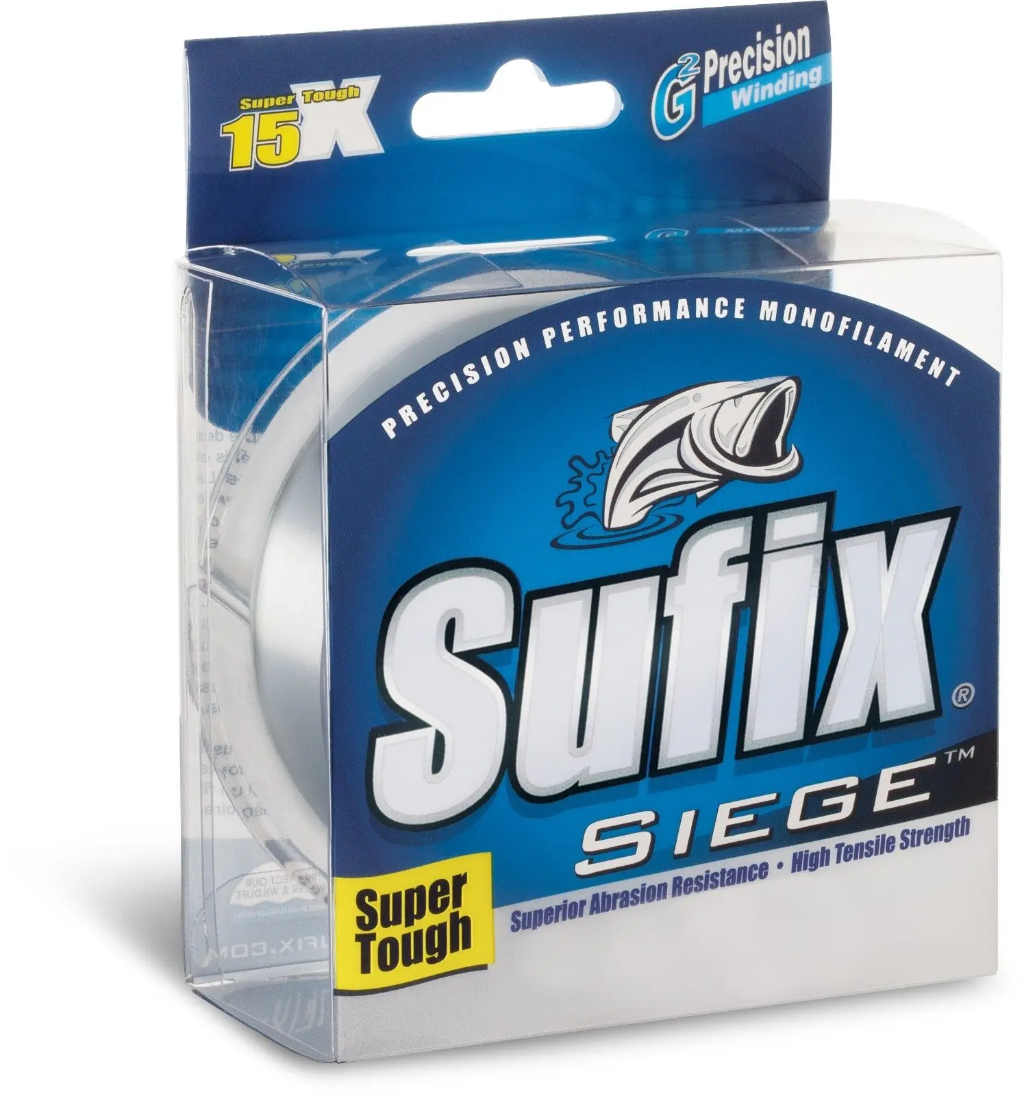 Sufix Siege Monofilament Line, Fishing Supplies, Outdoor Fishing Supplies with Abrasion Resistance, Accuracy, and XV2 Tech
