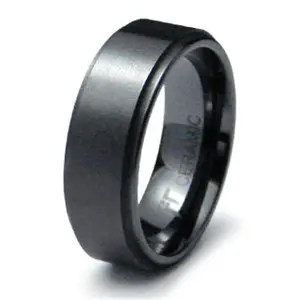 EWC R40022-110 Ceramic Ring High Polish-Satin Finish - Size 11