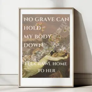 No Grave Can Hold My Body Down Vintage Poster