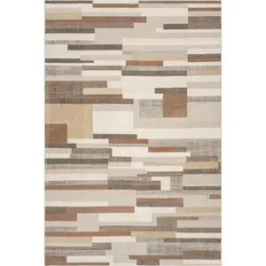 nuLOOM Lucasta Rustic Abstract Washable Area Rug