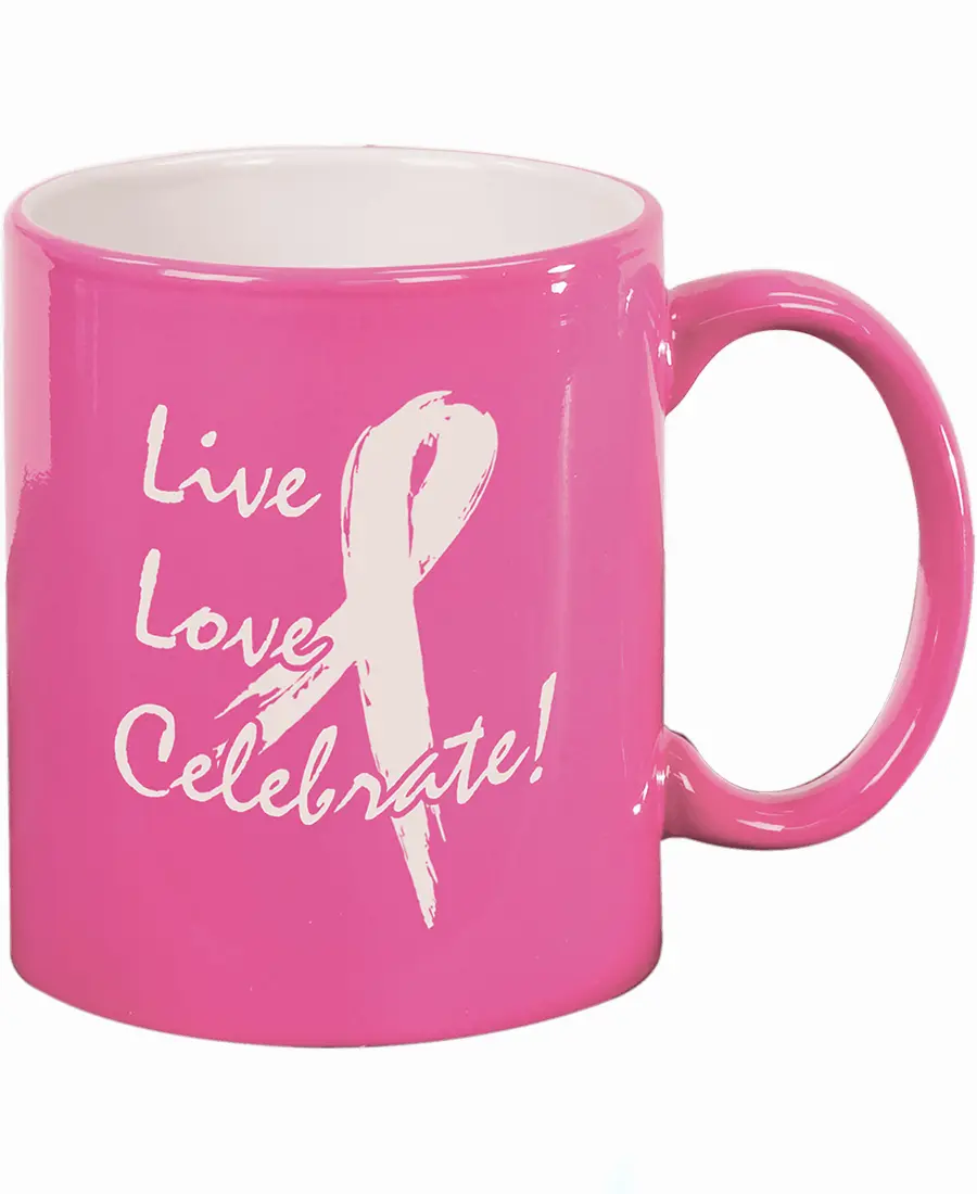 Custom Engraved 11oz Round Ceramic Mugs