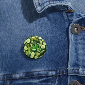 Pickle Button, Pickle Lover Gift, Custom Pin Badge, Pickling Enthusiast Accessory, Aliska's Amazing Pickle Club Merchandise