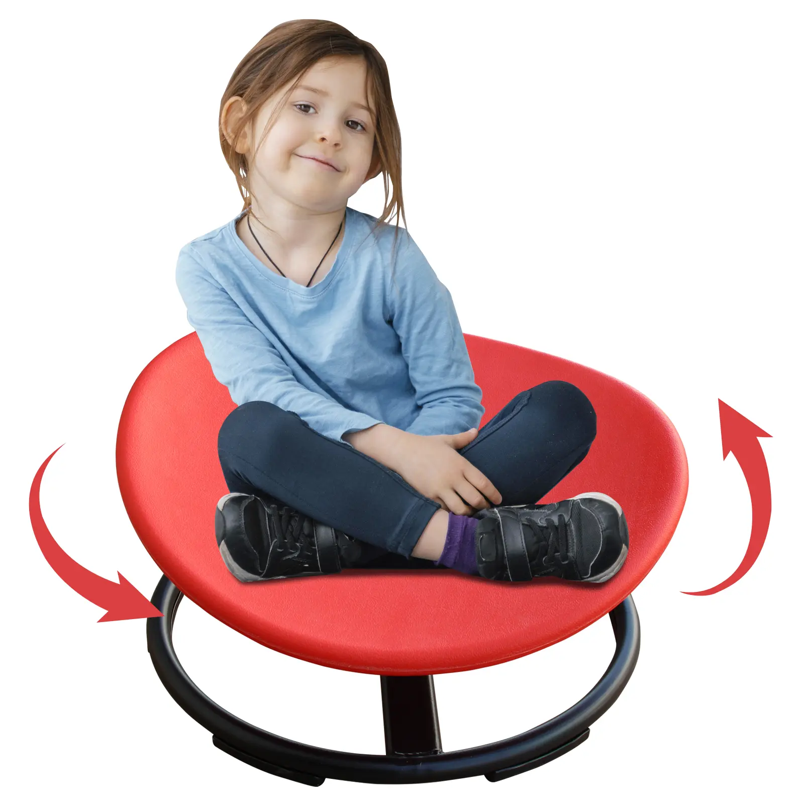 Kids Sensory Swivel Chair, Ergonomic Round Furniture for Autism and ADHD, Coordination Training Seat for Focus, Balance and Fun, Indoor Outdoor Use