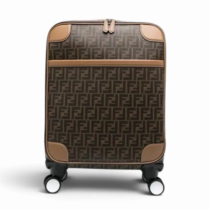 Pre-owned FENDI canvas Luggage FF Zucca Cabin Suitcase 2022
