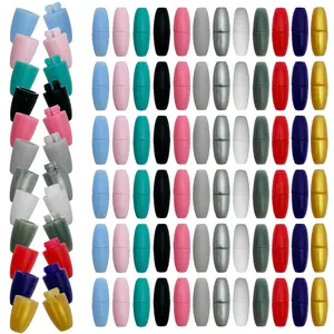 100 pair Plastic buckle of rope (black/white/color)for DIY Bracelets Keychains Holiday Gifts Seasonal Projects Handicraft Kit with Beaded Tassel Charms