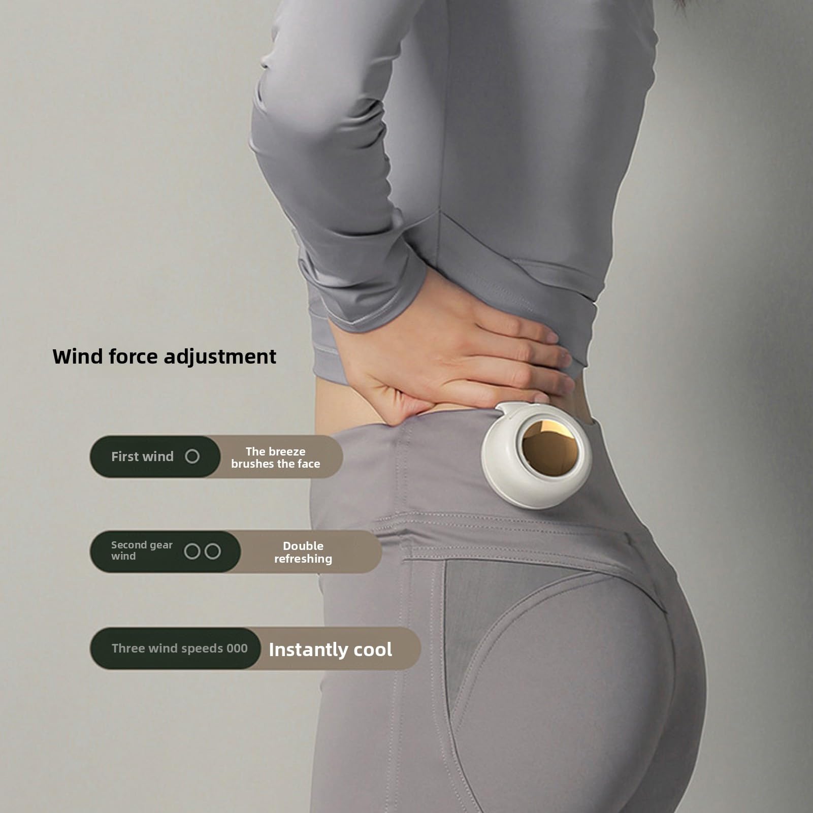 Portable Clip-On Fan, Mini USB Rechargeable 360° Rotatable Fan, 3-Speed Silent Mini Bladeless Fans