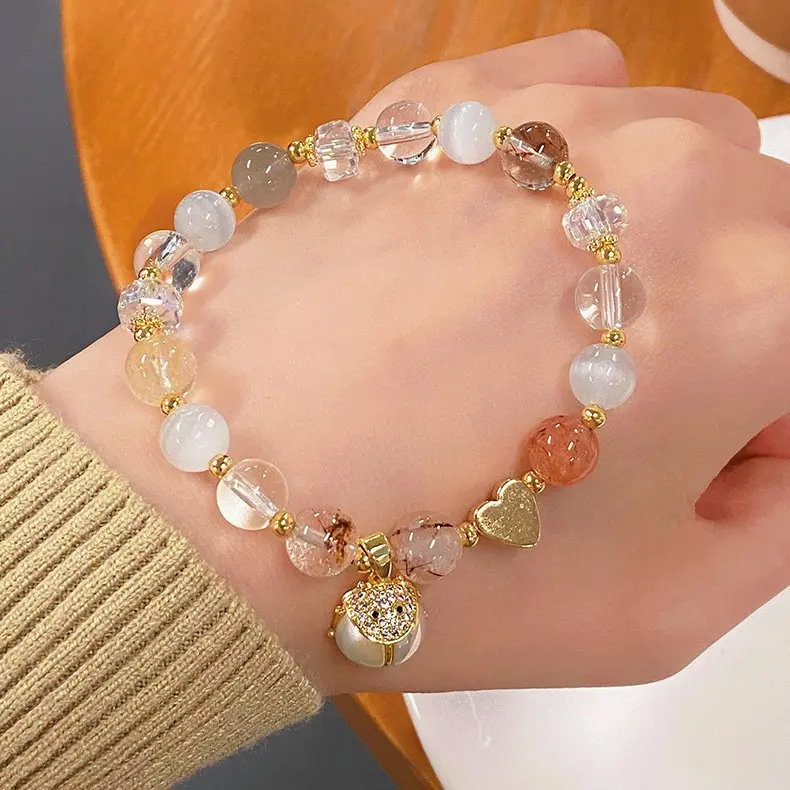 6 Seven Star Ladybug Colorful Hair Cryst