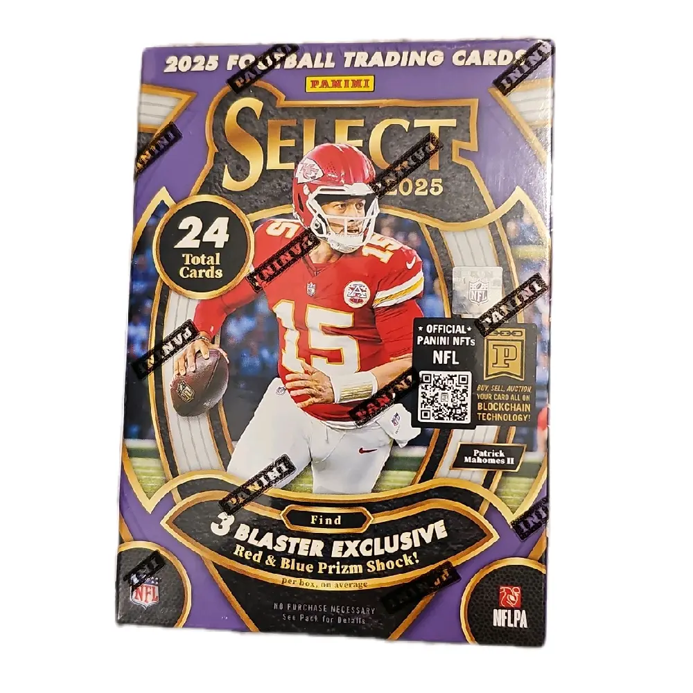 2025 Panini Select Football NFL Blaster Box Red & Blue Prizm Shock