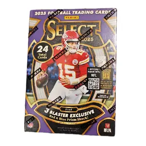 2025 Panini Select Football NFL Blaster Box Red & Blue Prizm Shock 2025 Panini Select Football NFL Blaster Box Red & Blue Prizm Shock