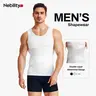 【Upgraded Version】Nebility Men’s Compression Shapewear Vest, Abdominal Slimming Base Layer with Back Cross Support & Posture Correction, High Elasticity, Moisture-Wicking Body Shaping Tank, Menswear Plain,fathersdaygift