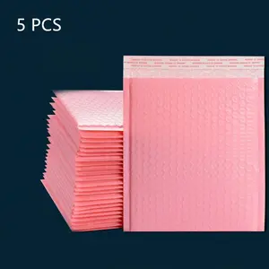 Bubble Envelope Sealing Bag, 5 Counts Bubble Mailer Gift Packaging Bag, Shockproof Durable Shipping Packaging Bag, Gifting