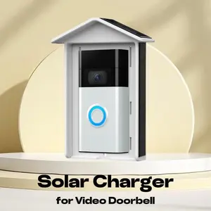 XTU Solar Charger for Video Doorbell, Compatible with Video Doorbell 2nd Gen (2020 Release), and All Battery-Powered Video doorbells and Cameras (with Micro USB/Type C), Waterproof Continuous Charging,Please verify device port and size .