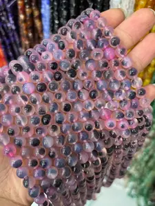 8mm Natural Agate Beads, Hole Design for Stringing, DIY Jewelry Making, Craft Supplies, Sewing Accessories, Decorative Beads