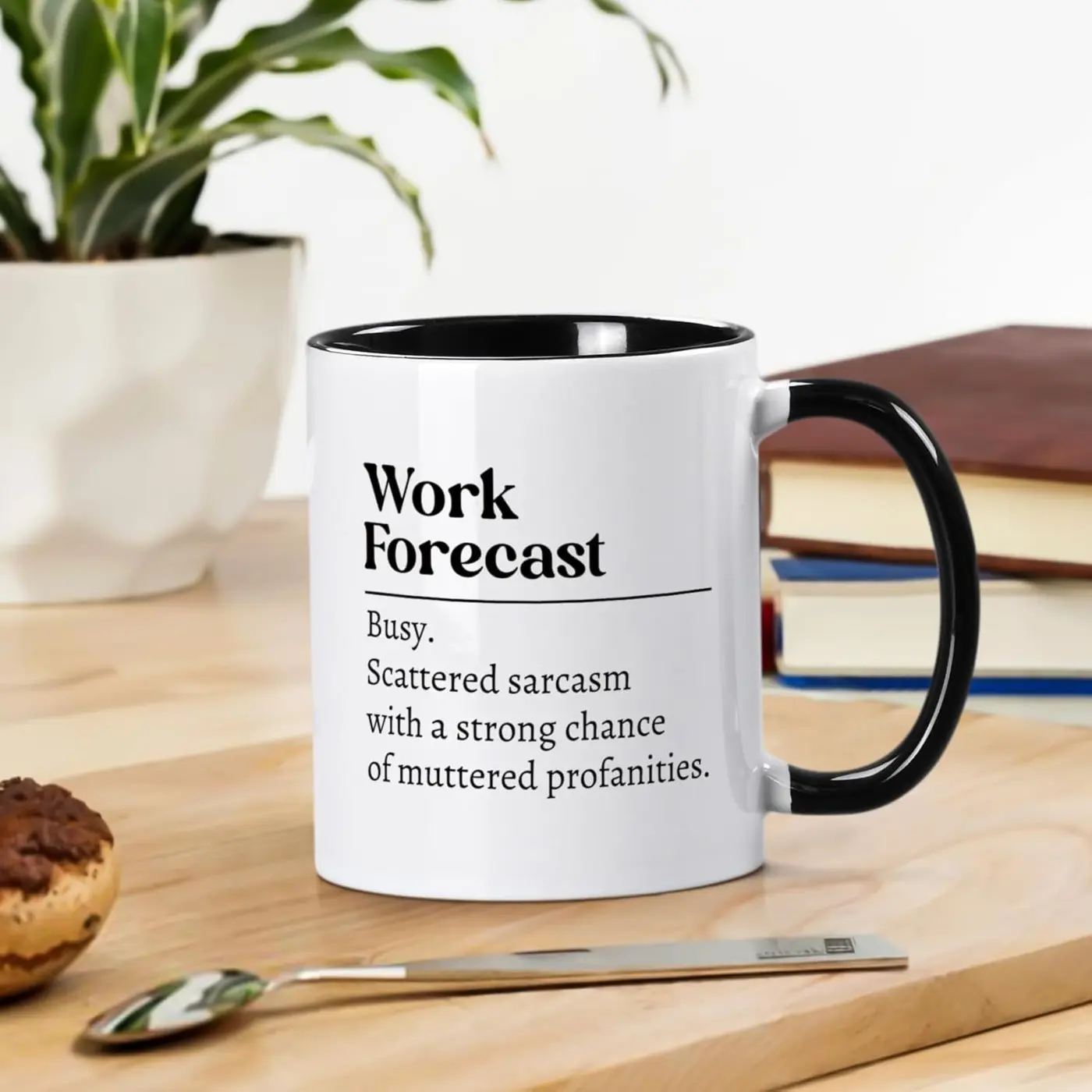 Maustic Coworker Gifts, Funny Birthday Christmas Gift for Coworkers Boss Employer, Work Forecast Coffee Mug, Drinkware, Sarcastic Gag Gift, Funny Coffee Mug, 11 Oz