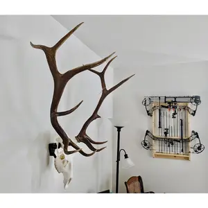 European Skull Mount Hangers Trophy Buck: Deer, Raging Bull: Elk, and Mammoth: Steer/Bison/Moose (Raging Bull Black)