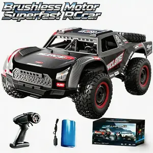 SCT Brushless Motor 4WD All Terrain RC Car, 4x4 High Speed  RC Truck, 2.4Ghz Remote Control Truck with 1 Battery, Off-Road Monster Truck
