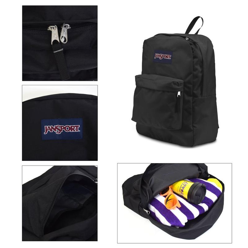 JanSport SuperBreak One Backpacks - Durable, Lightweight Bookbag Front Utility Pocket with Built-in Organizer - Premium Outdoor Backpack Travel Black