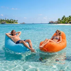 3s Fast Inflatable Pool Float & Air Sofa - No Pump Needed, Waterproof Blow Up Lounger Chair with Ergonomic U-Shaped Backrest for Swimming Pool, Beach, Camping, Backyard