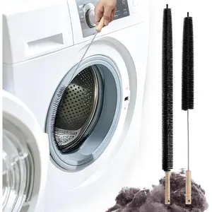 2 count Dryer Lint Cleaner Kit,Washing Machine Brush Dryer Vent Cleaning Kit, Dryer Cleaner Vent Brush Set with Long Flexible Vacuum Brush and Lint Brush for Cleaning Vent  & Refrigerator Coil