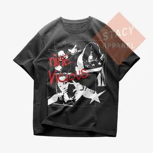 Limited NineVicious Unisex T-shirt - For Nothing FN Custom Heavy Cotton Tee