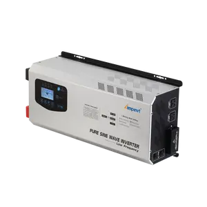 5000W DC 48V Split Phase 120/240V Pure Sine wave Inverter with AC Charger Dual Phase Dual Output without MPPT Solar Charge Controller  Power Safety Plug Socket Toroidal Transformer High Transfer Efficiency Low Frequency Pure Sine Wave