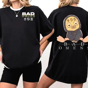 Retro Badddd Omens with the Duck T-Shirt, Funny Rock Band Shirt, Rock Music Lover Shirt, Vintage Band Shirts