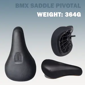 Pivotal BMX Saddle, Anti-Slip PU Leather with 3-Panel Design, Slim Padding for Comfort and Tricks, Lightweight 364g, Pu Leather Material