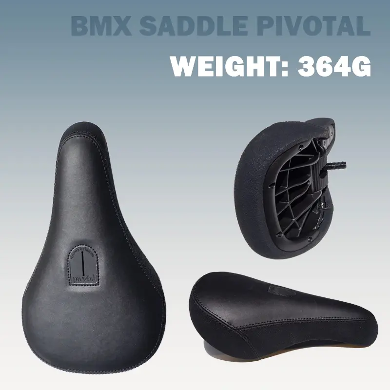 Slim Profile 3-Panel Synthetic Leather BMX Saddle - Lightweight Bicycle Accessories & Bike Parts with Anti-Slip Grip, Custom Adjust for Individual Fit