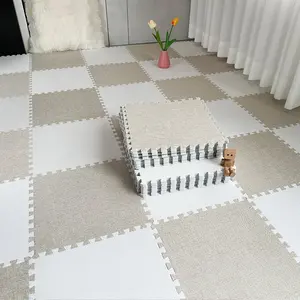 Thickened 12-Piece Set Faux Cotton Patchwork Rug, Living Room Carpet, Bedroom Small Rug, Home Essential, Easy Storage, Washable