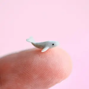 Worlds Smallest Whale Figurine  | Camp Hollow  Porcelain Animal Miniatures